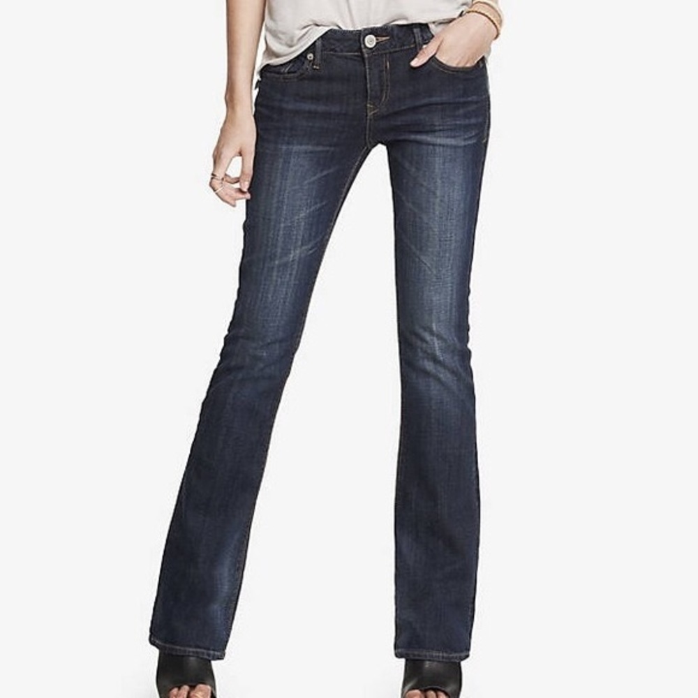 Express Stella Boot Leg Rhinestone Jeans